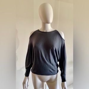 Marciano Cold Shoulder Sweater in Dusty Blue